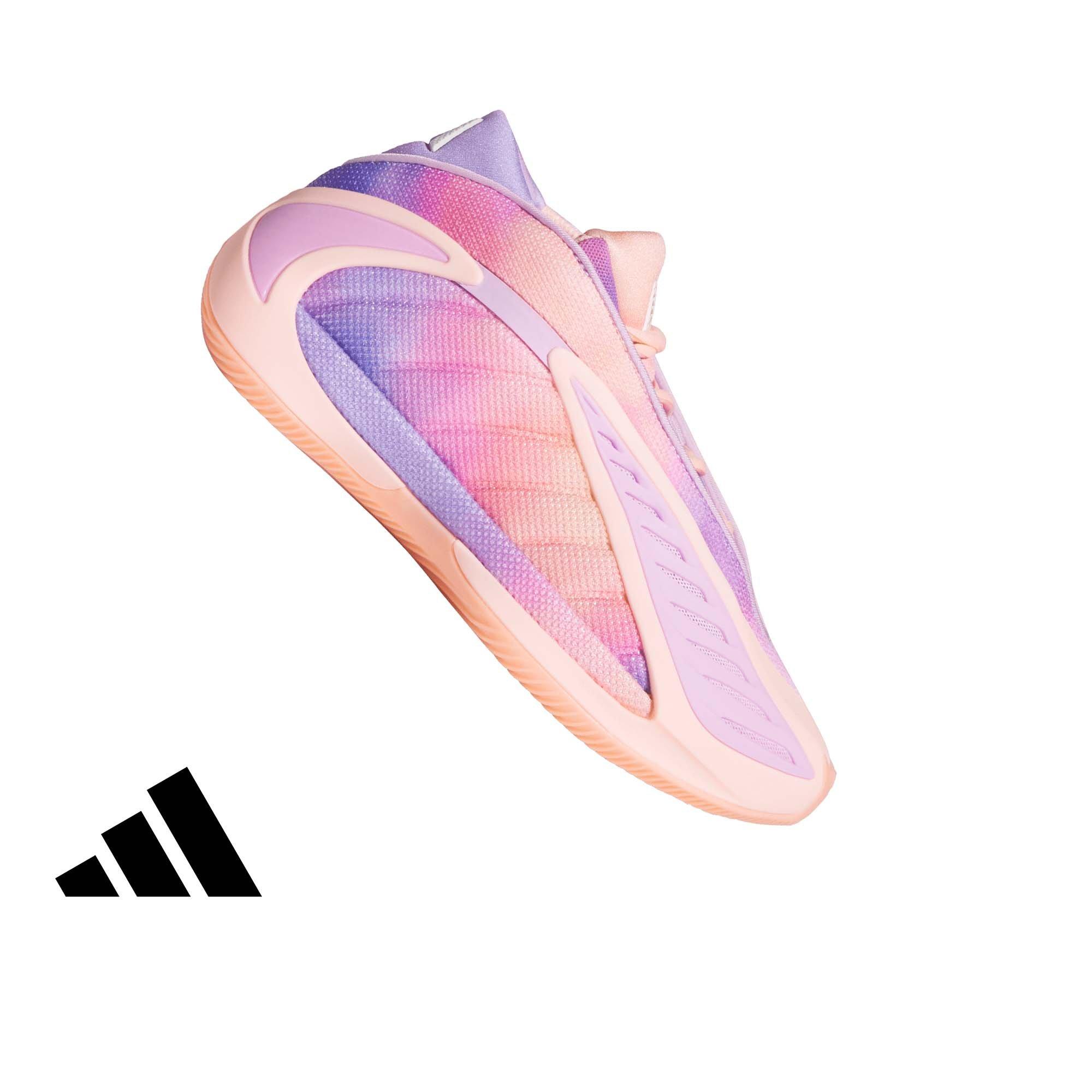 adidas Anthony Edwards 2 "WNBA" Grade School Kids' Basketball Shoe - HAZE CORAL/BLISS LILAC/ZERO METALLIC